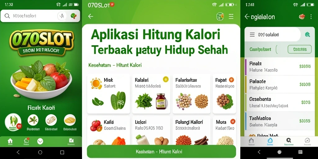 Antarmuka sederhana 070SLOT yang memudahkan pengguna menghitung kalori.