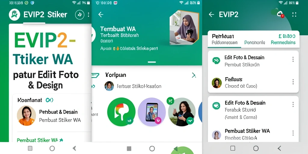 Tampilan antarmuka EVIP2 yang menarik dan fungsional untuk membuat stiker WhatsApp.