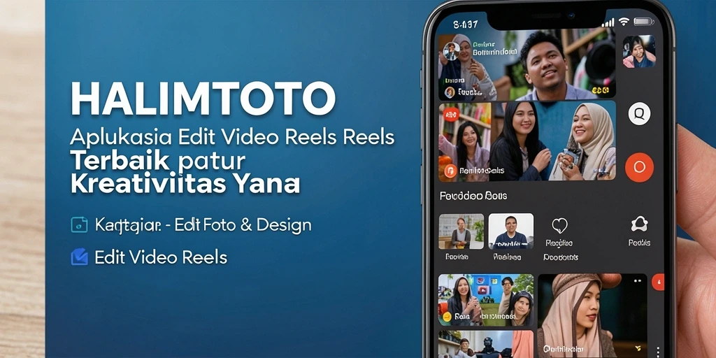 Antarmuka pengguna HALIMTOTO saat mengedit Video Reels.