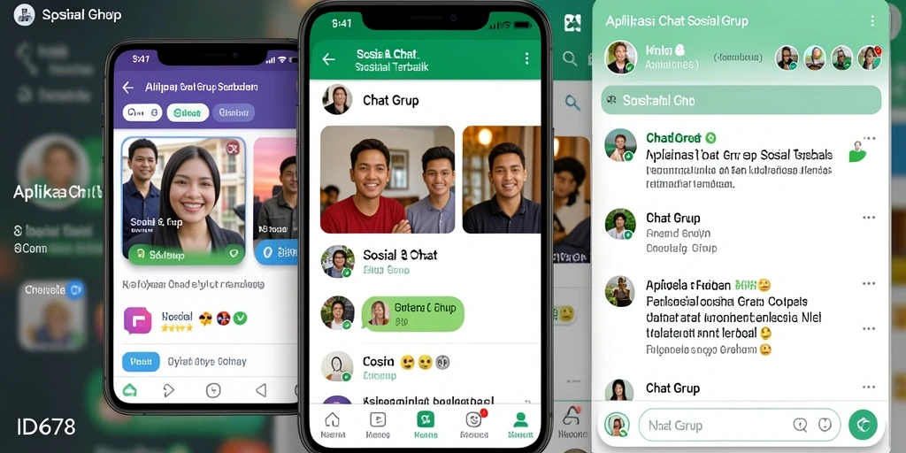 Antarmuka ID678 yang intuitif untuk chat grup.