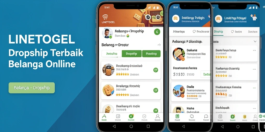 Antarmuka pengguna aplikasi LINETOGEL untuk dropshipping yang mudah digunakan.
