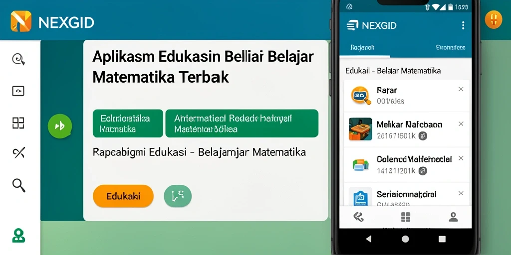 Tampilan antarmuka aplikasi NEXGID untuk Belajar Matematika yang interaktif.