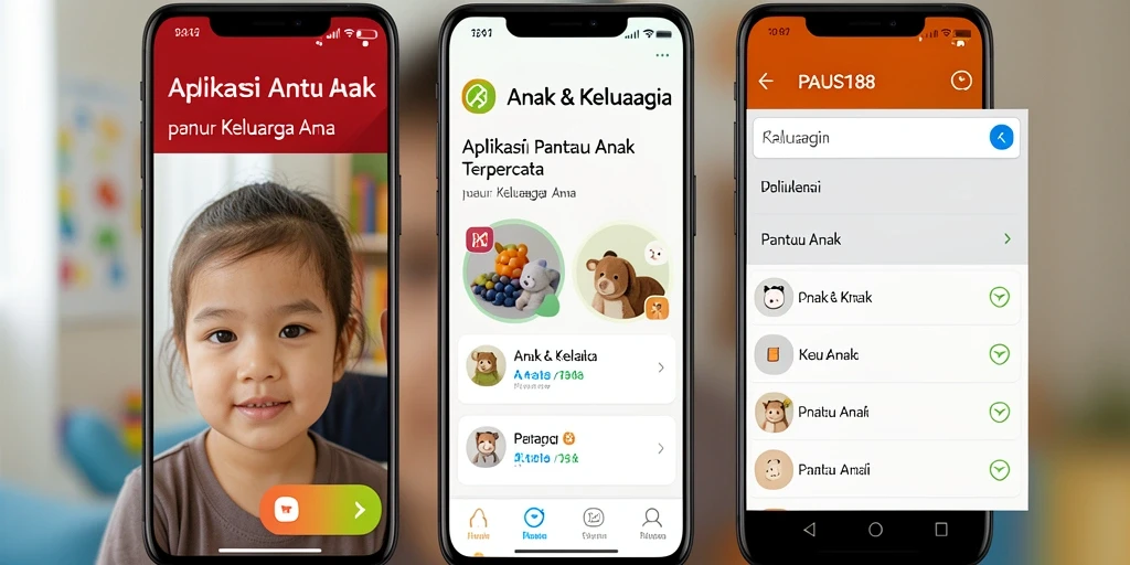Tampilan antarmuka PAUS188 yang intuitif dan informatif untuk pemantauan anak.