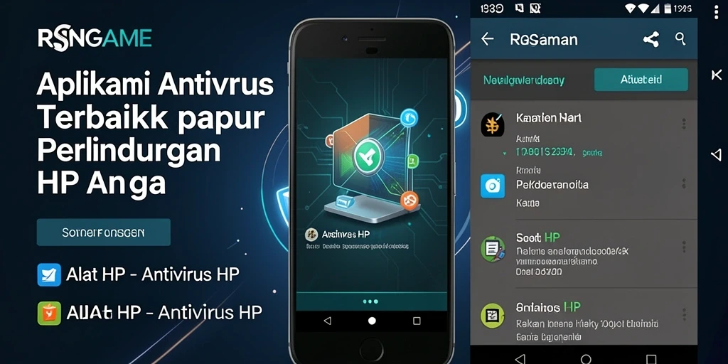 Antarmuka aplikasi RSNGAME yang menunjukkan fungsi pemindaian antivirus.