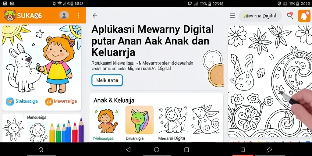 Antarmuka SUKA86 yang mudah digunakan untuk Mewarnai Digital.