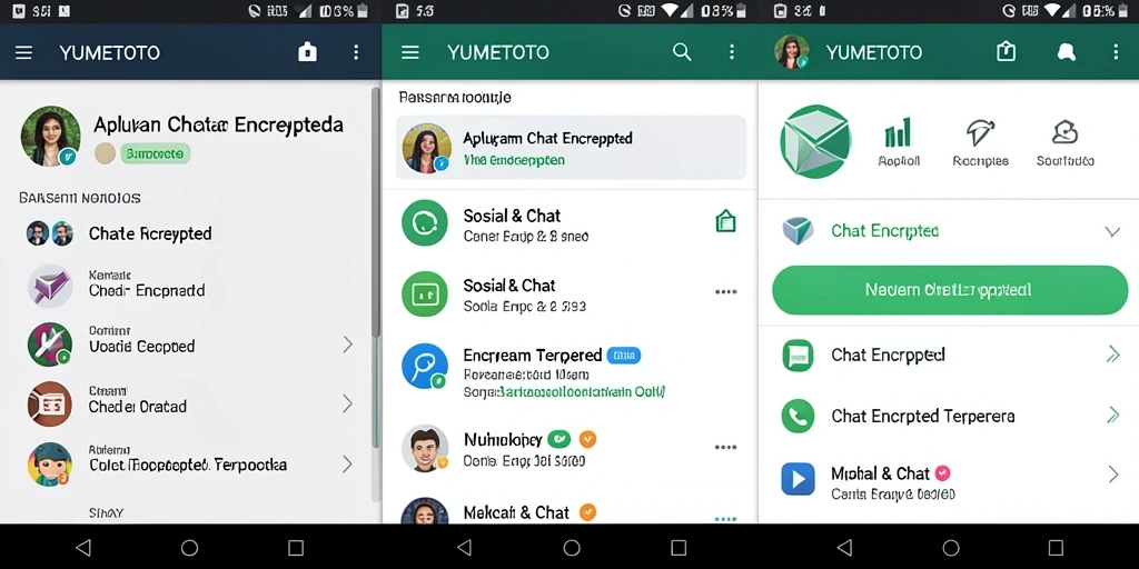Tampilan antarmuka YUMETOTO yang ramah pengguna untuk chat aman.